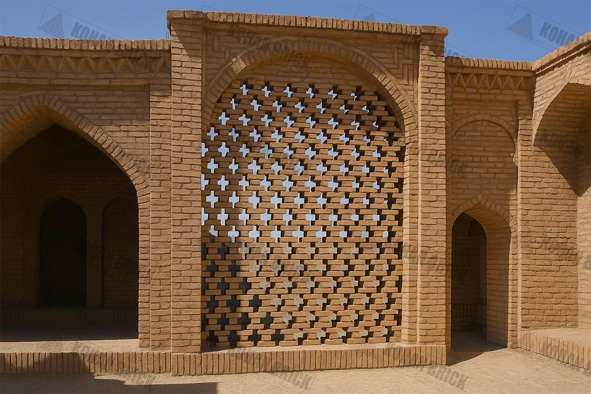 آجر فخر و مدین با الگوی چلیپایی