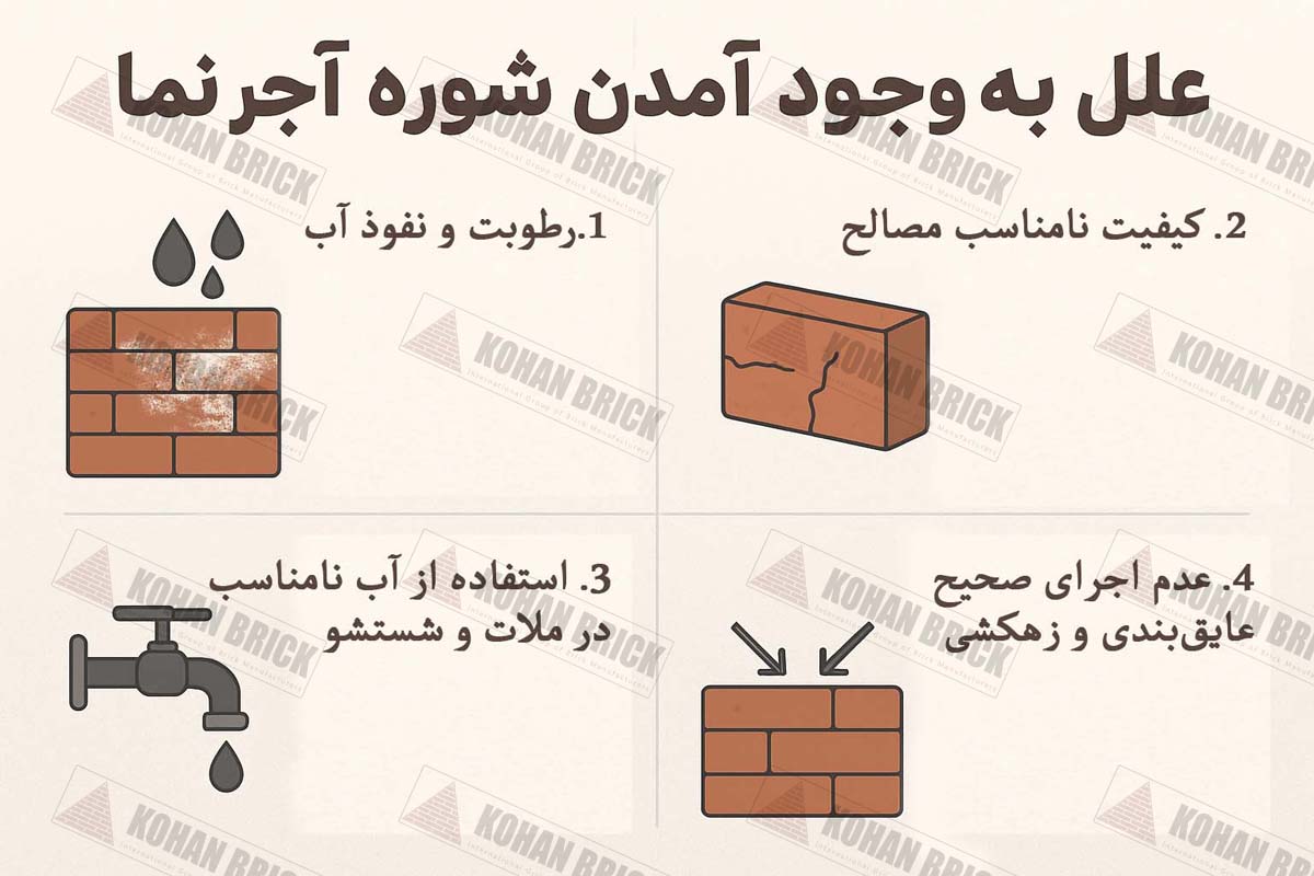 علل بوجود آمدن شوره آجر نما