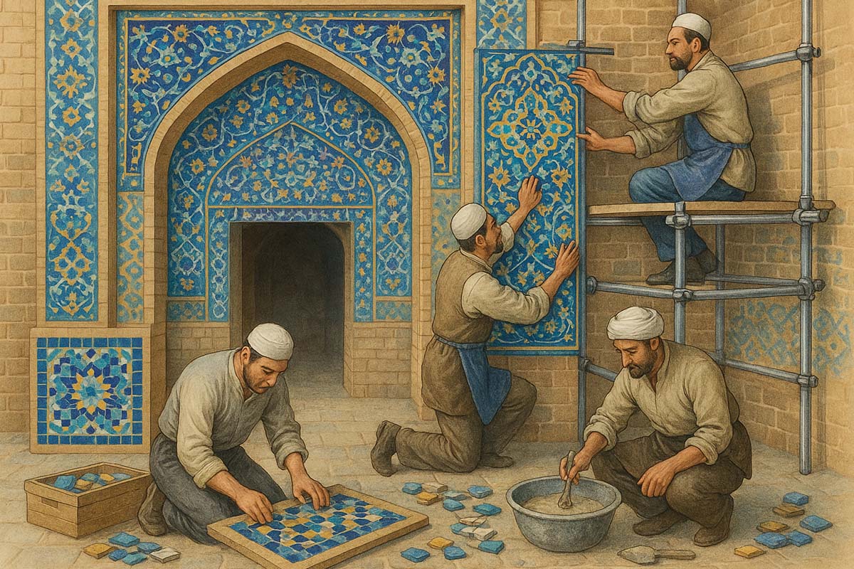 بازسازی و ترمیم آجرنما ساختمان قدیمی