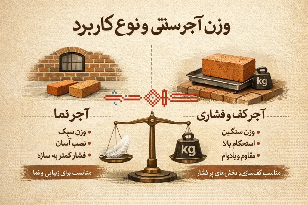 وزن آجر سنتی