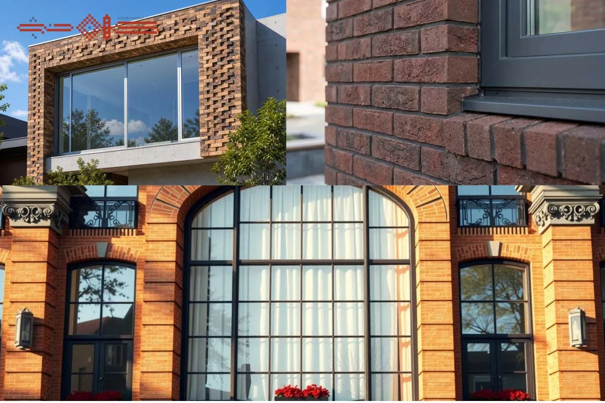 بهترین انواع آجر نما دور پنجره + متدهای اجرای نمای دور پنجره