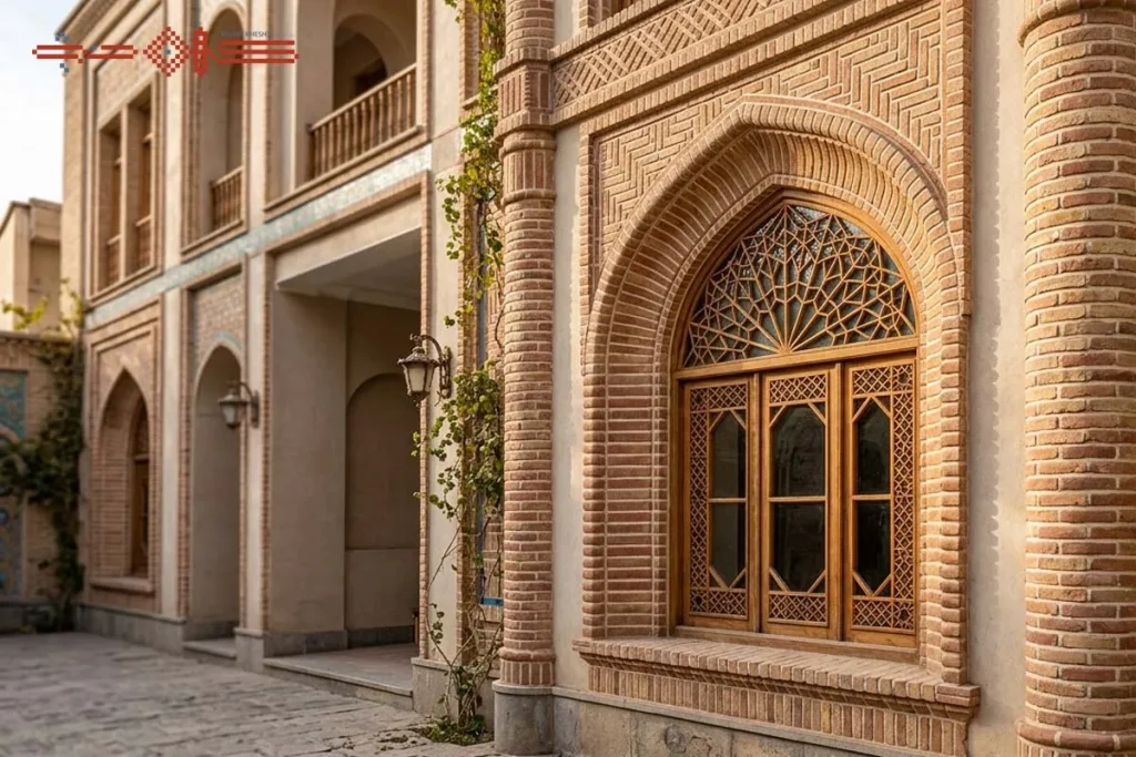 آجر دور پنجره سنتی