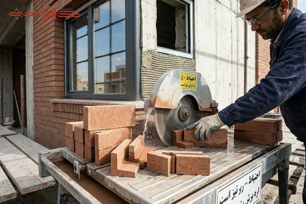 برش و آمادهسازی آجرها
